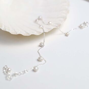 Sterling Silver String Of Pearls Anklet, 5 of 7