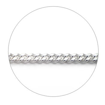Fine Diamond Cut Curb Chain In Sterling Silver, 2 of 4