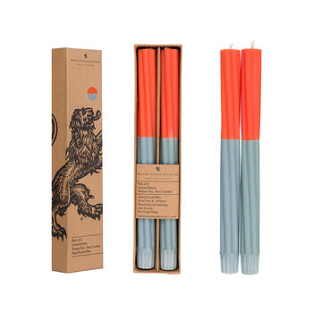 Twisted Two Tone Colour Eco Dinner Candles, 6 of 11