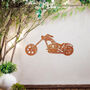 Chopper Motorcycle Metal Wall Art Gift For Garden Decor Enthusiasts, thumbnail 1 of 10