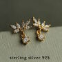 Japanese Oak Leaf Jewel Earrings, thumbnail 5 of 7