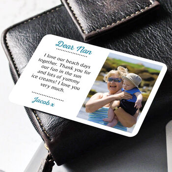 Personalised Wallet Metal Photo Card For Granny, 4 of 7