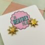 Star Glitter Resin Stud Earrings – Double Star Statement Stud Glitter Resin Earrings, thumbnail 5 of 8