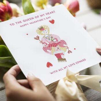 To The Queen Of My Heart Valentine's Day Card, 3 of 8