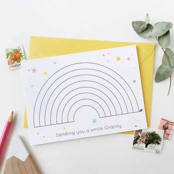 Send A Smile Colour In Rainbow Personalised Card, 3 of 3