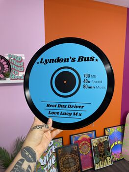 Personalised CD Style Lp Record Decor, 5 of 6