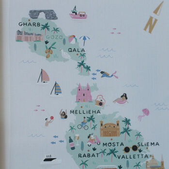 Malta Illustrated Map, 4 of 5