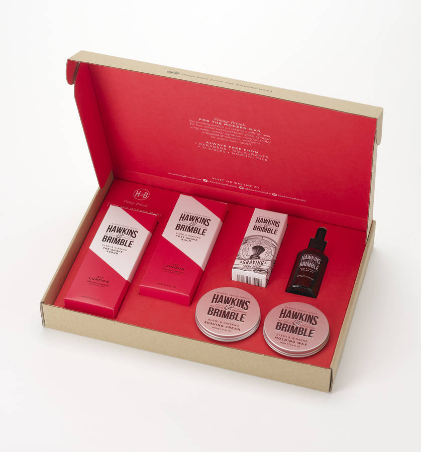 grooming gift set for the modern man by hawkins & brimble