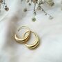 Large Gold Hoops Earring Set, Customised Gift Pouch, thumbnail 4 of 6