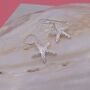 Sterling Silver Starfish Earrings, thumbnail 2 of 3