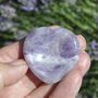 Calm Amethyst Heart Worry Thumb Stone Gift For Calm And De Stress, thumbnail 6 of 9