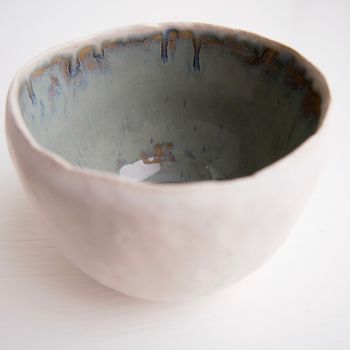 Handmade Blue Brown Decorative Ceramic Ring Dish, 6 of 10