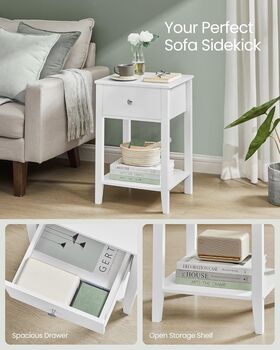 Set Of One/Two Bamboo Bedside Tables Minimalist Style, 5 of 6