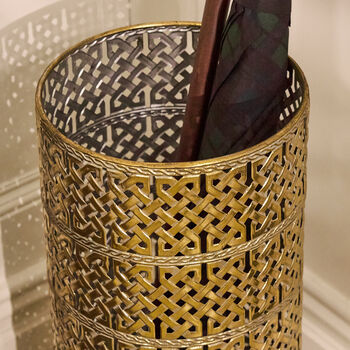 Gold Lattice Umbrella Stand, 3 of 4