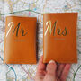 Mr And Mrs Personalised Leather Passport Gift Set, thumbnail 1 of 5