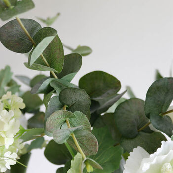 Faux White And Green Flower Arrangement, 3 of 4