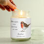 Personalised Robins Sympathy Candle, thumbnail 2 of 2