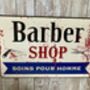 50cm French Metal Barbershop Sign – Vintage Plaque, thumbnail 7 of 8
