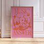 Music Is The Answer Disco Ball | House Music | Music Poster | Wall Art | Groovy | Bold | Typographic | Dj | Wall Decor |, thumbnail 3 of 11