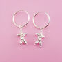 Small 'Don't Worry, Doll' Hoops, thumbnail 2 of 3