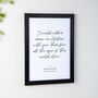 Lyric, Quote Or Vows Snippet Paper Anniversary Print, thumbnail 2 of 3