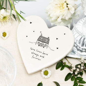 House Ceramic 'Love Lives Here..' Coaster, 2 of 4