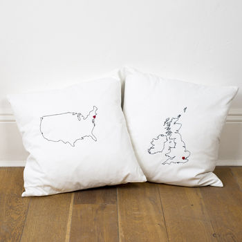 Two Personalised Map Cushion Covers, 4 of 6
