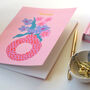 A4 Gold Foiled Pink And Orange Floral Notebook, thumbnail 2 of 4