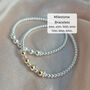 Sterling Silver 925 Milestone 30 40 50 60 70 80 90 Bead Birthday Bracelet, thumbnail 1 of 9
