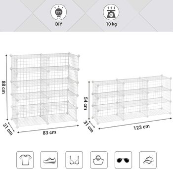 Diy Modular Shoe Rack With Metal Frame, 9 of 10