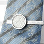 Personalised Silver Plated Lucky Sixpence Tie Clip, thumbnail 1 of 6