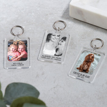 Personalised Photo Keyring, Keychain Gift With Message, 5 of 5