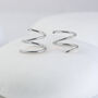 Illusion Hoop Earrings In Sterling Silver, thumbnail 6 of 9