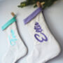 Personalised Cotton And Felt Christmas Stocking, thumbnail 2 of 7