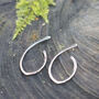Open Hoop Geometric Earrings Solid Silver S925, thumbnail 2 of 4