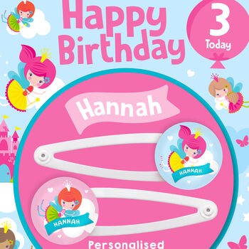 Personalised Fairy Wishes Birthday Hair Clips, 3 of 4