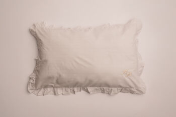 Personalised Embroidered Ruffle Pillow Cover, 6 of 9