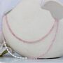 Rose Quartz And Sterling Silver Long Beaded Necklace, thumbnail 6 of 10