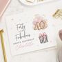 Personalised 40th Birthday Balloon Card For Her, thumbnail 1 of 7