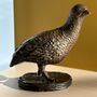 Bronze Partridge Sculpture, 8th Anniversary Gift, thumbnail 2 of 9