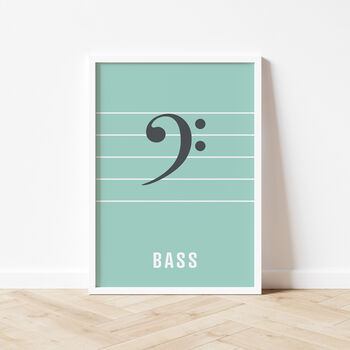 Bass Clef Print | Music Theory Poster, 5 of 10