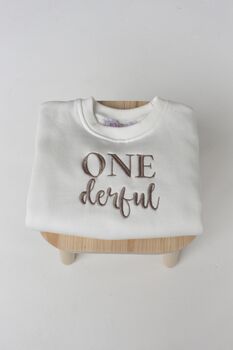 'One Derful' Ist Birthday Sweatshirt, 2 of 6