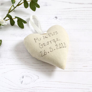 Personalised Hanging Heart Gift For 2nd Or Any Anniversary, 8 of 12