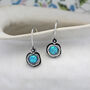 Sterling Silver Opal Earrings With Dainty Flower Detail, thumbnail 3 of 6