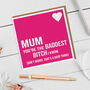 Funny Baddest Bitch Mother's Day Card, thumbnail 1 of 2