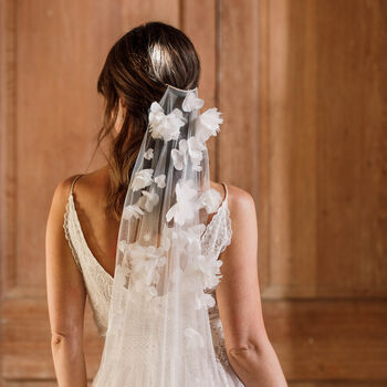 Barely There Flower Wedding Veil, 2 of 6