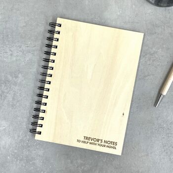 Personalised Wooden A5 Notebook, 5 of 6