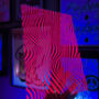 Psychedelic Wave Uv Glow Clear Acrylic Vinyl Decor, thumbnail 1 of 5
