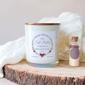 Our First Christmas Engaged Candle Gift, 2 of 10