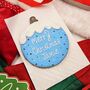 Personalised Christmas Bauble Biscuit, thumbnail 1 of 3